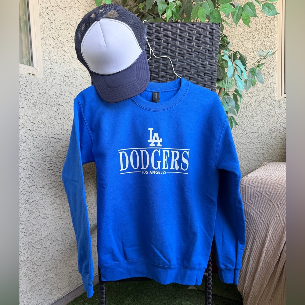 Los Angeles Dodgers Blue Crewneck, MLB LA, World Series
